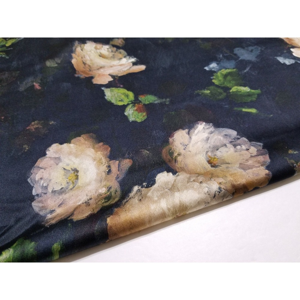 Vince Painted Rose Silk Satin Slip Midi Skirt Floral Black NWT Size 2 10 $295 - Picture 14 of 16